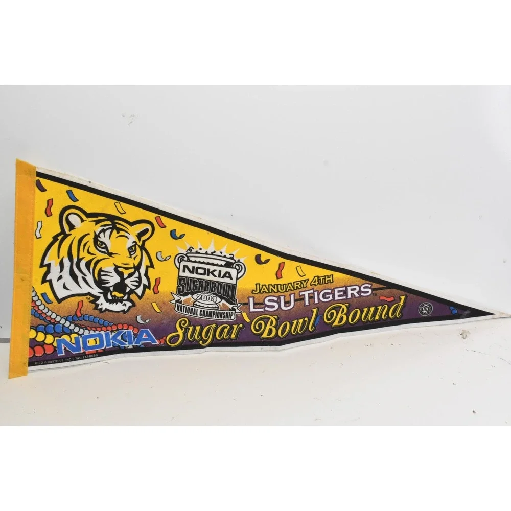 NCAA LSU Tigers Vintage NOKIA 2004 Sugar Bowl Bound Team Logo Pennant